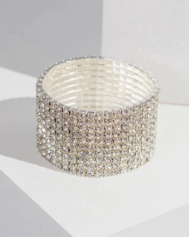 Crystal Wide Stretch Bracelet sold by Collete Hayman