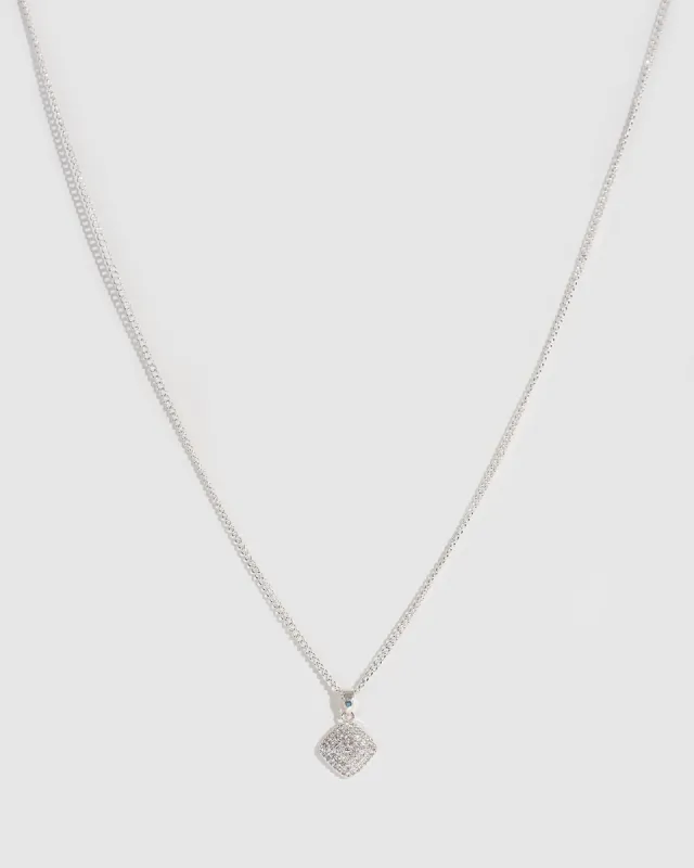 Crystal  Square Pendant Necklace sold by Collete Hayman