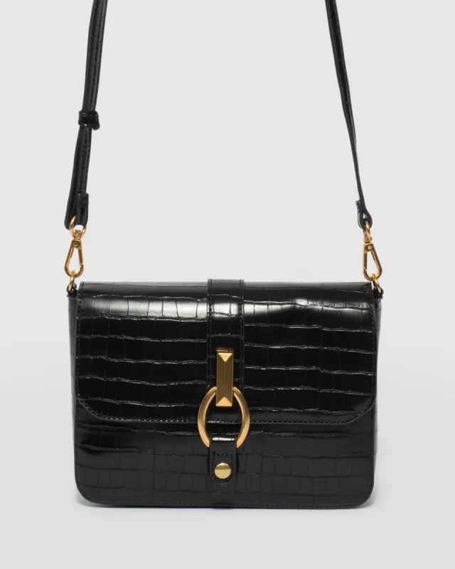 Black Elissa Crossbody Bag sold by Collete Hayman