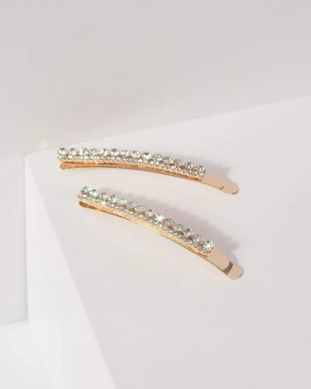 2 Pack Long Diamante Hair Clip sold by Collete Hayman