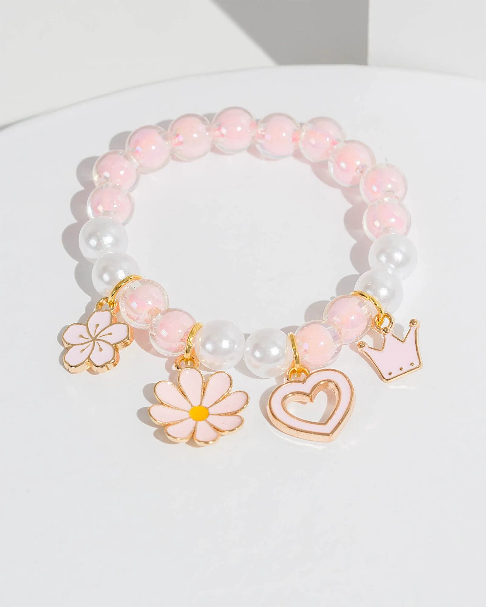 Pink Charm Beaded Bracelet sold by Collete Hayman