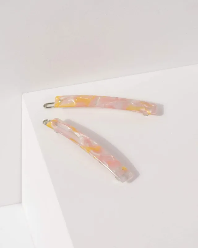 Pink Summer Acrylic Hair Clips sold by Collete Hayman