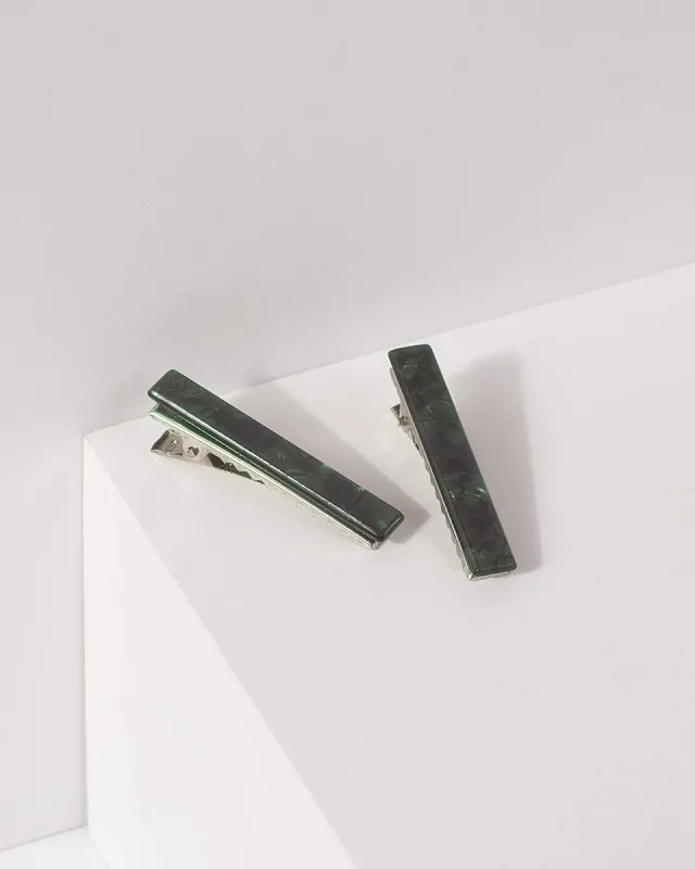 Green 2 Pack Acrylic Hair Clip sold by Collete Hayman