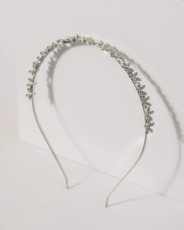 Small Diamante Flower Detail Headband sold by Collete Hayman