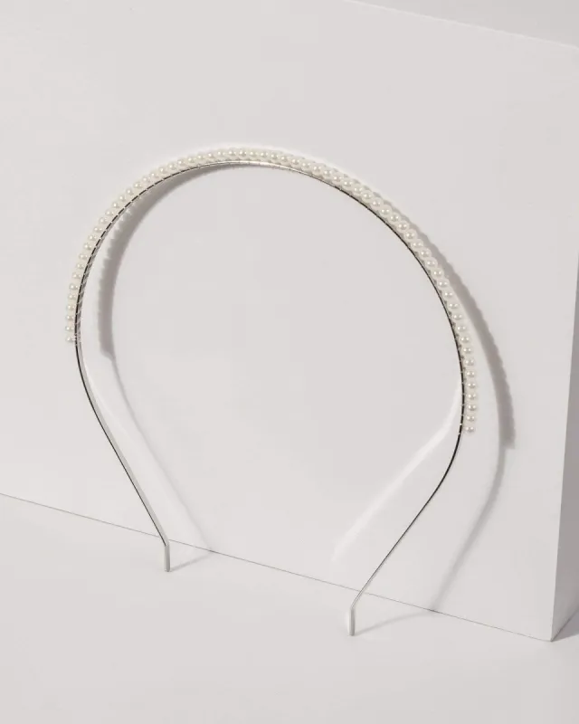 Thin Pearl Detail Headband sold by Collete Hayman