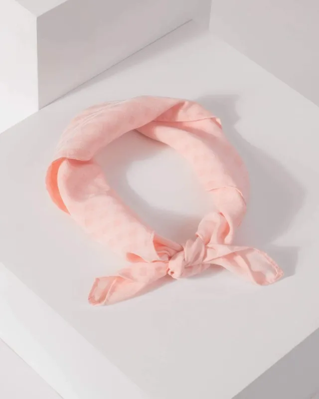 Pink Check Detail Fabric Hair Tie made by Collete Hayman
