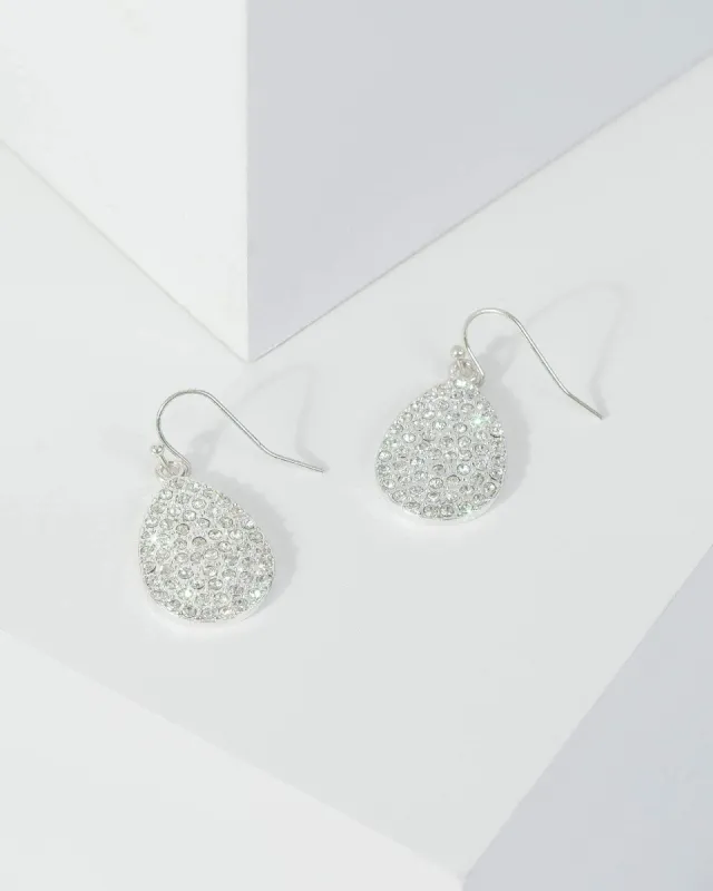 Diamante Pave Teardrop Earrings sold by Collete Hayman