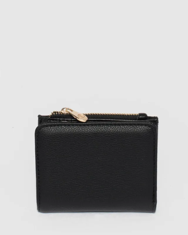 Black Plain Han Mini Wallet sold by Collete Hayman