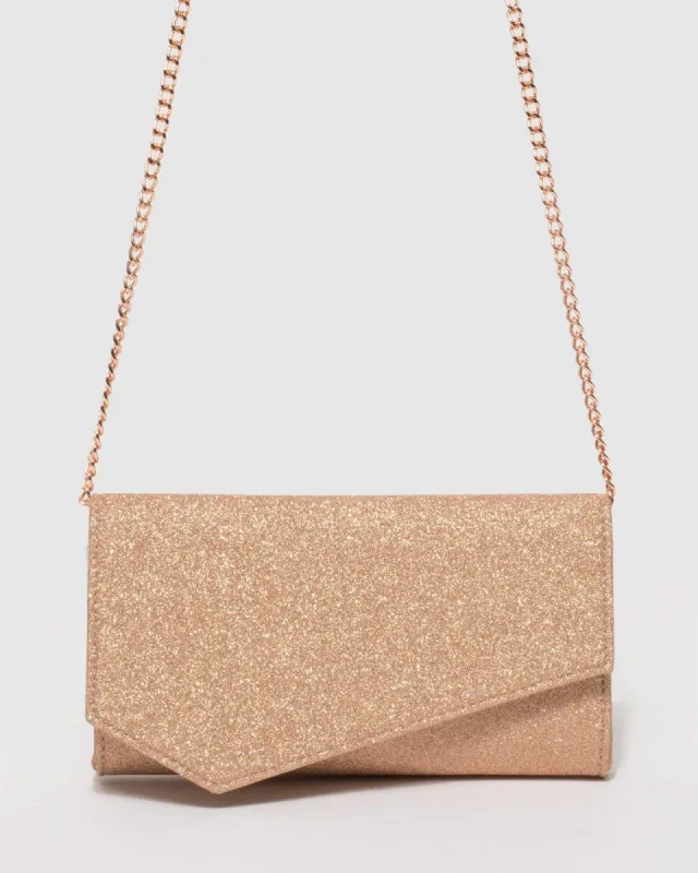 Rose Gold Jordan Clutch Bag sold by Collete Hayman