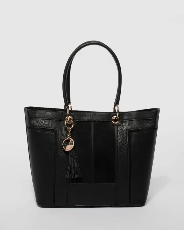 Black Delaney Large Tote Bag sold by Collete Hayman