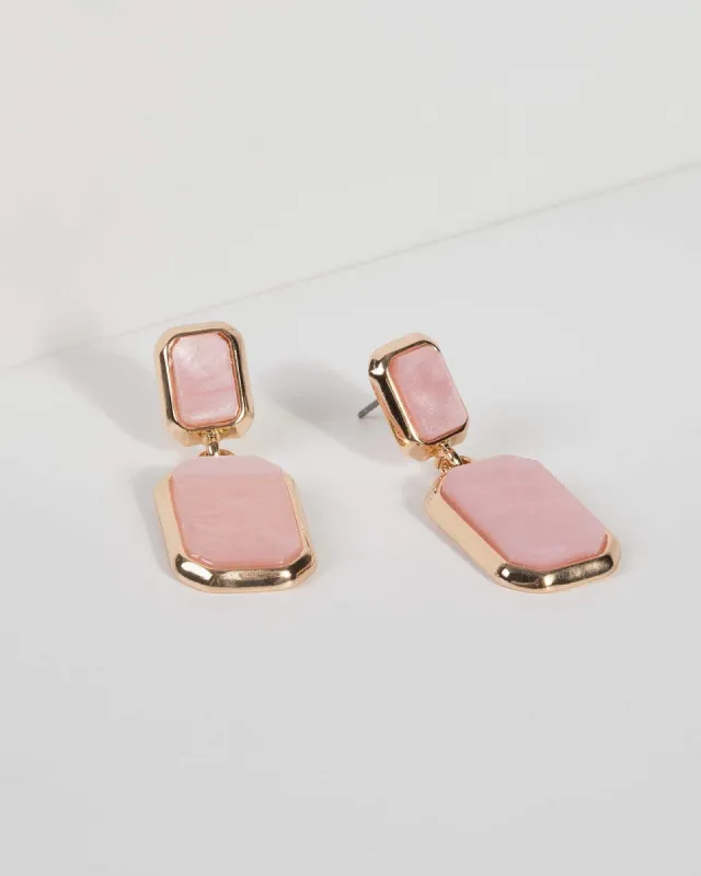 Pink Mini Acrylic Drop Earrings sold by Collete Hayman
