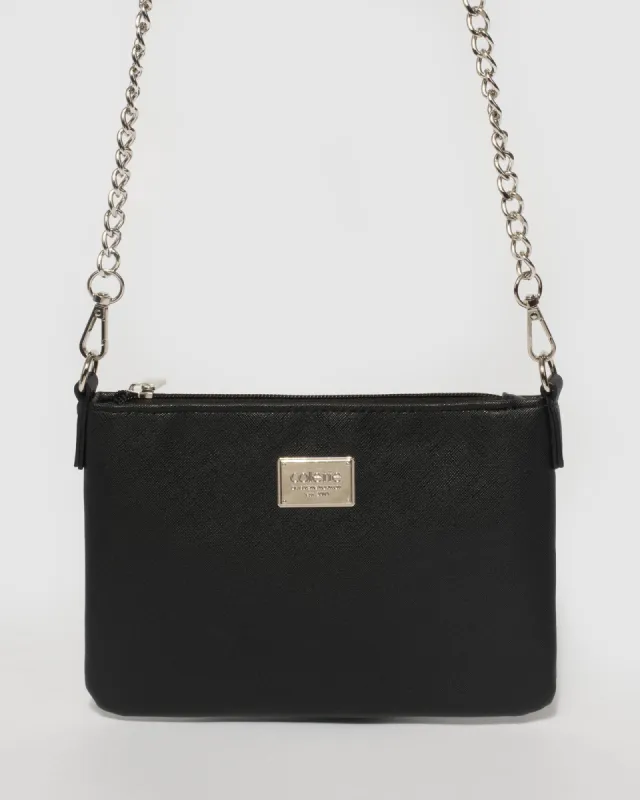 Black Chain Crossbody Bag sold by Collete Hayman