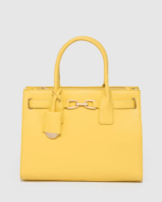 Yellow Anthea Loop Tote Bag sold by Collete Hayman