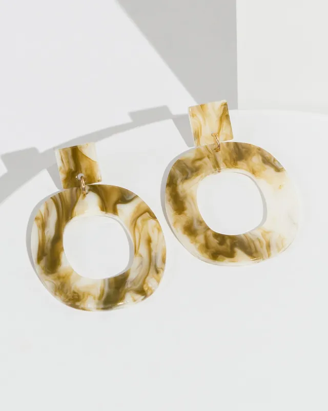 Brown Oval Drop Earrings sold by Collete Hayman