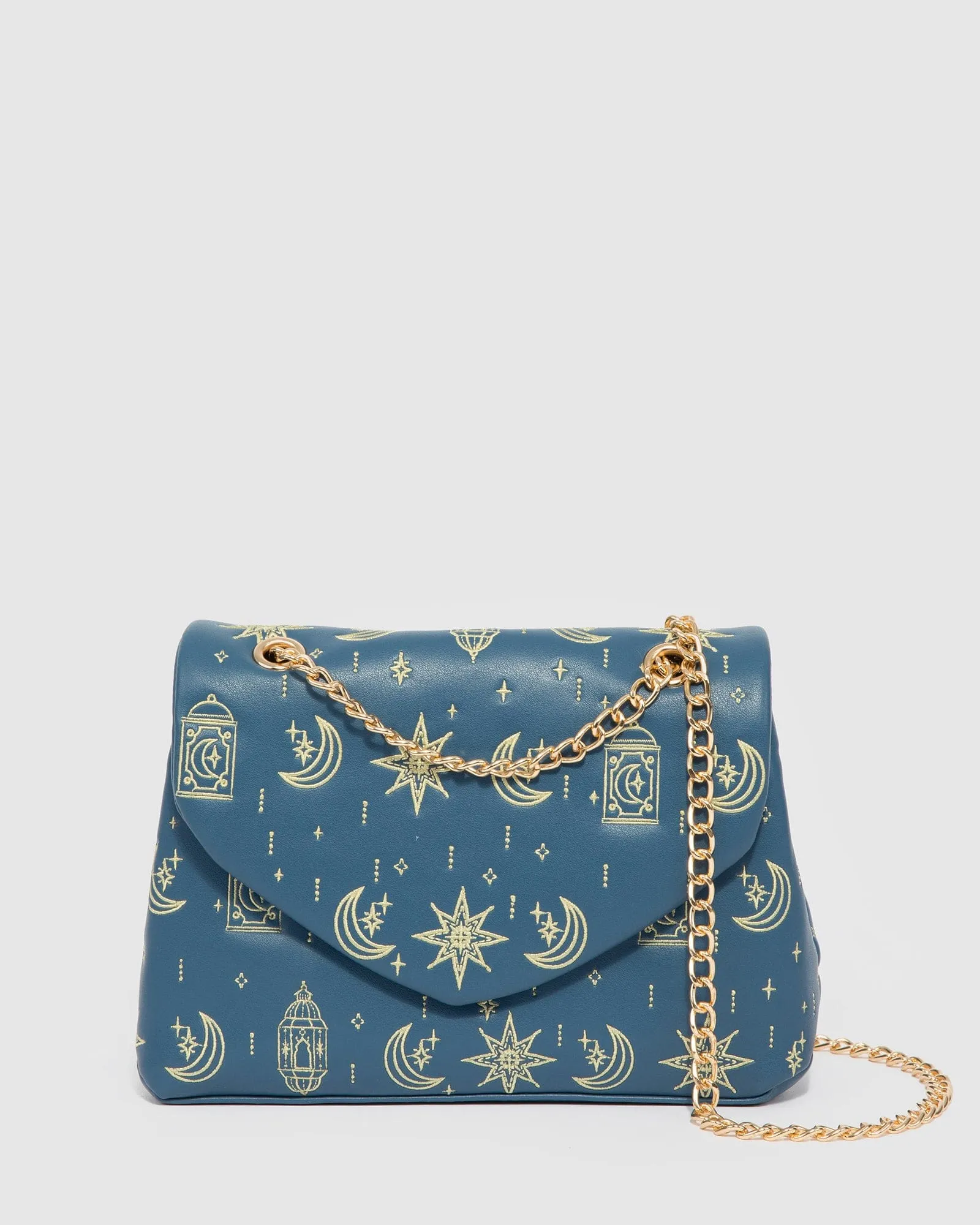 Navy Malia Chain Crossbody Bag sold by Collete Hayman