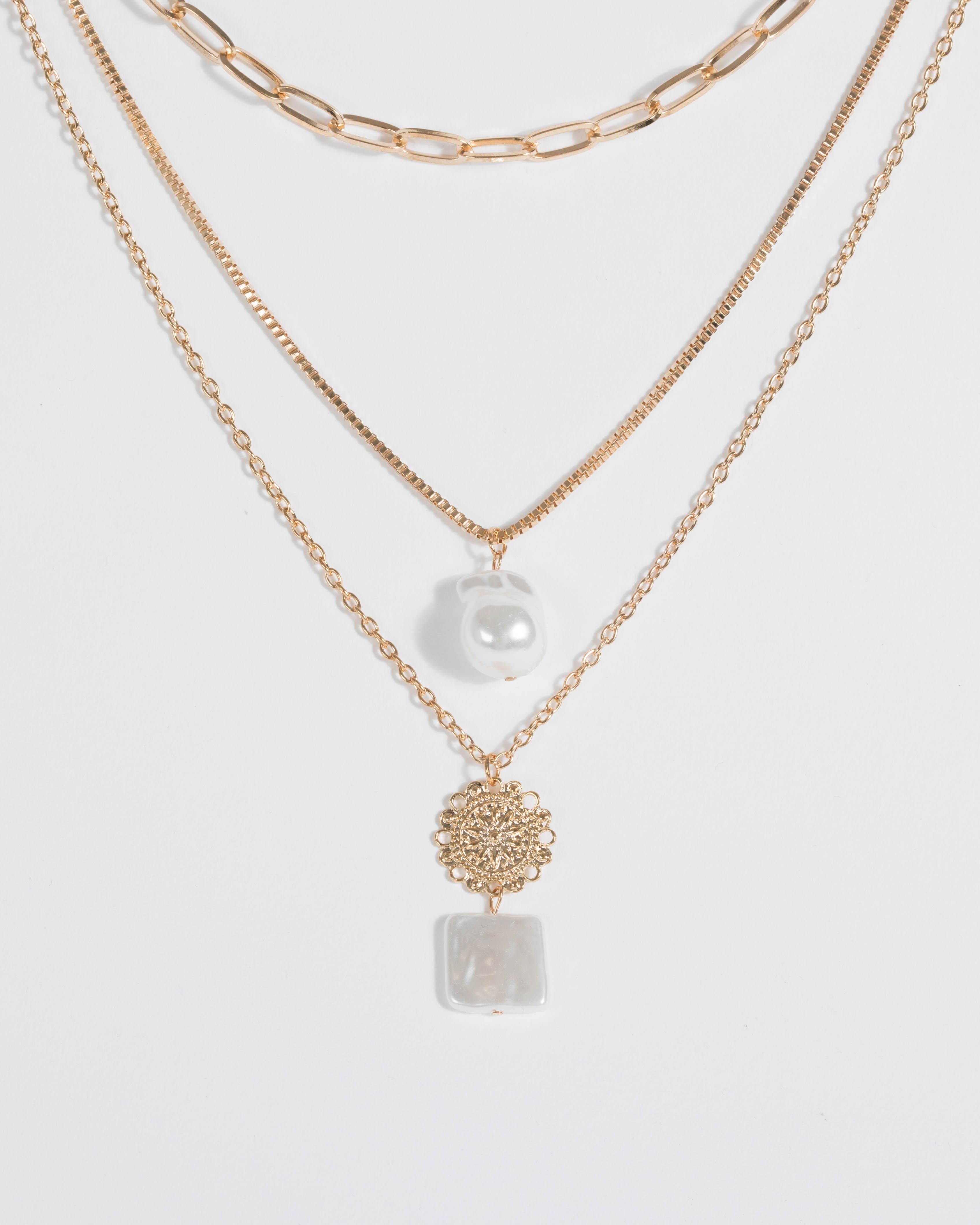 Gold Pearl And Pendant Necklace sold by Collete Hayman product image thumbnail 2