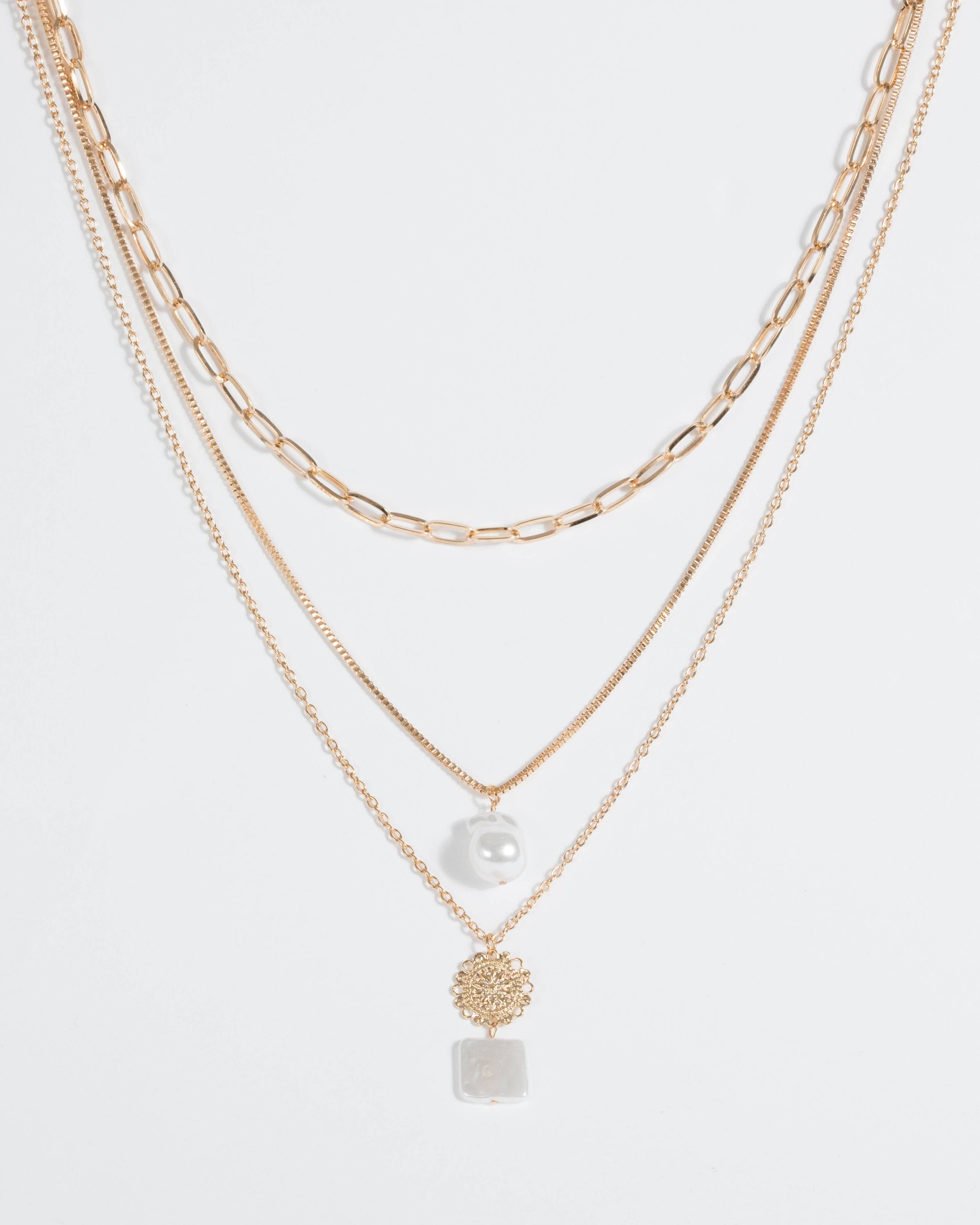 Gold Pearl And Pendant Necklace sold by Collete Hayman