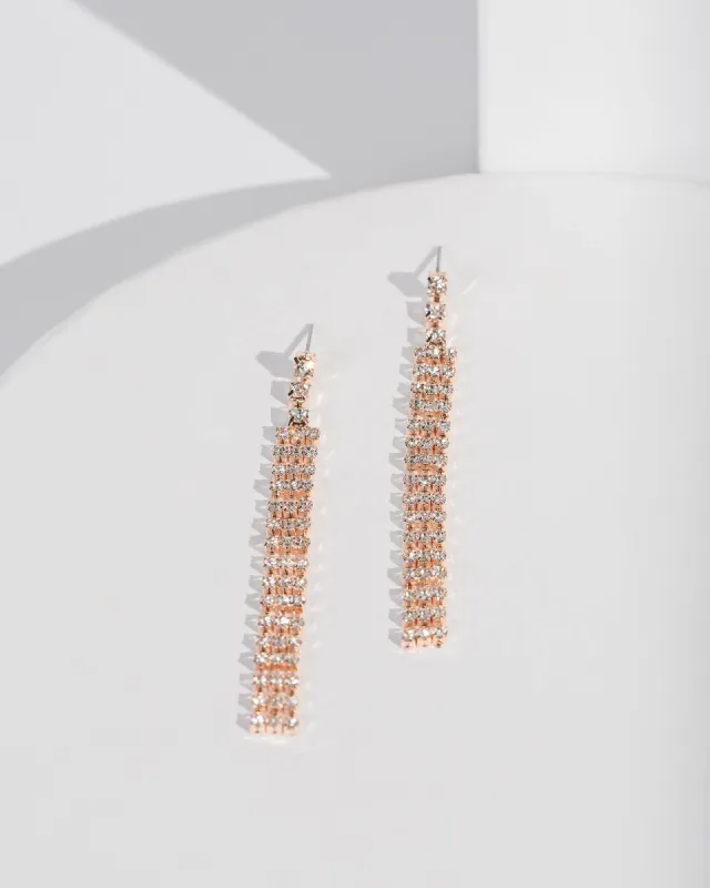 Rose Gold Shiny Drop Earrings sold by Collete Hayman