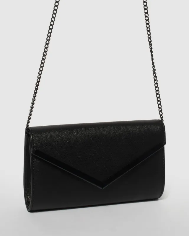 Black Cindy Evening Clutch Bag sold by Collete Hayman