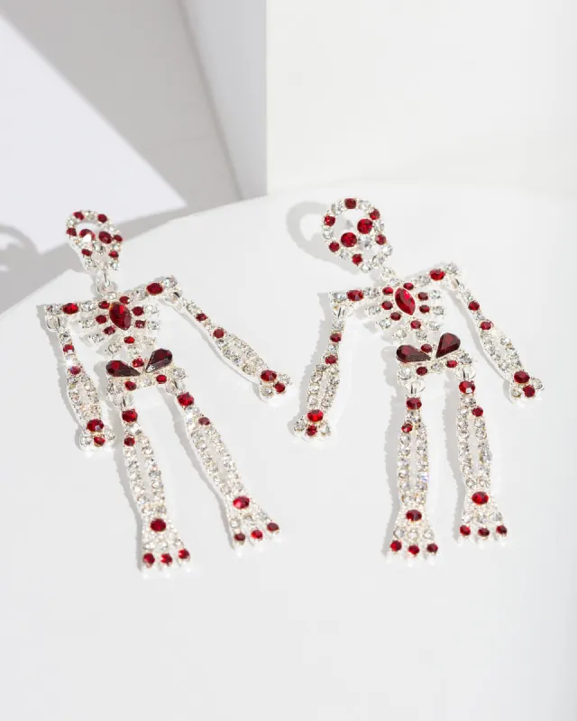 Gunmetal Crystal Skeleton Drop Earrings sold by Collete Hayman