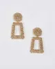 Gold Large Textured Drop Earrings sold by Collete Hayman