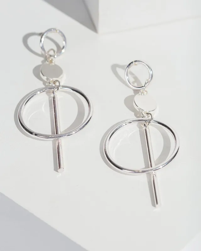 Silver Circle And Bar Earrings sold by Collete Hayman