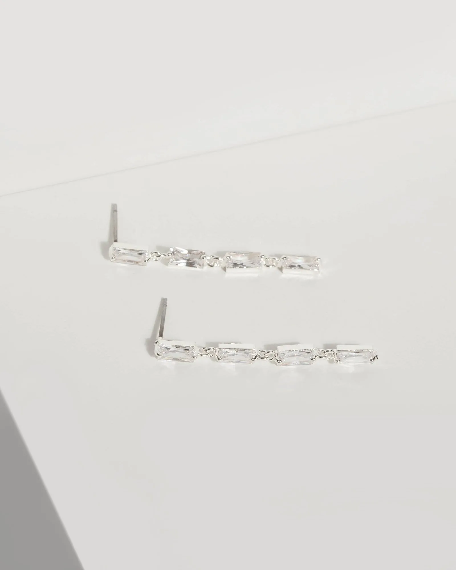 Silver Tear Drop Cubic Zirconia Earrings sold by Collete Hayman