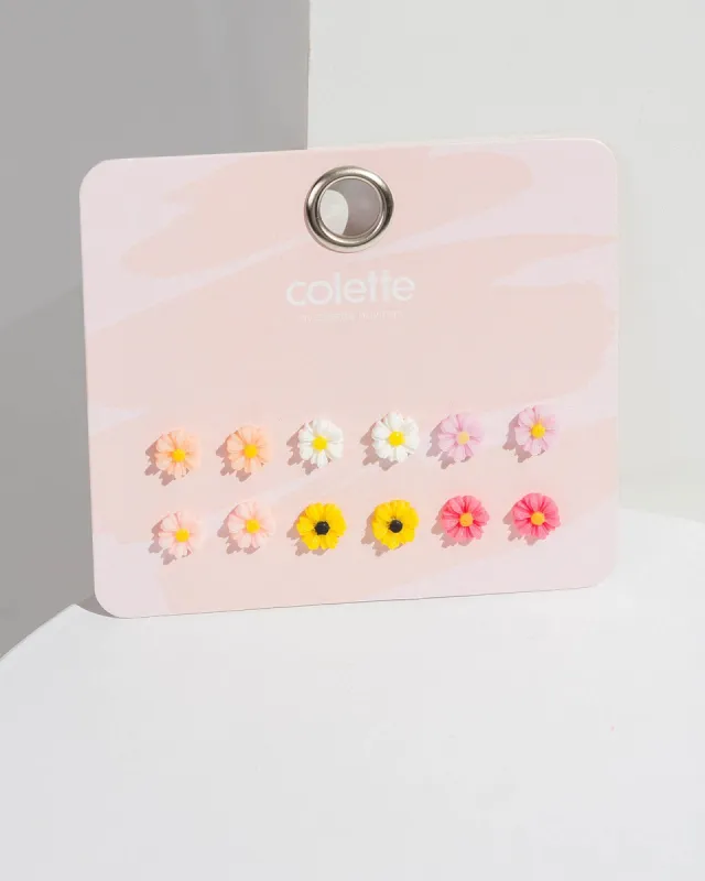 Multi Colour Mini Flower Stud Earring Pack sold by Collete Hayman