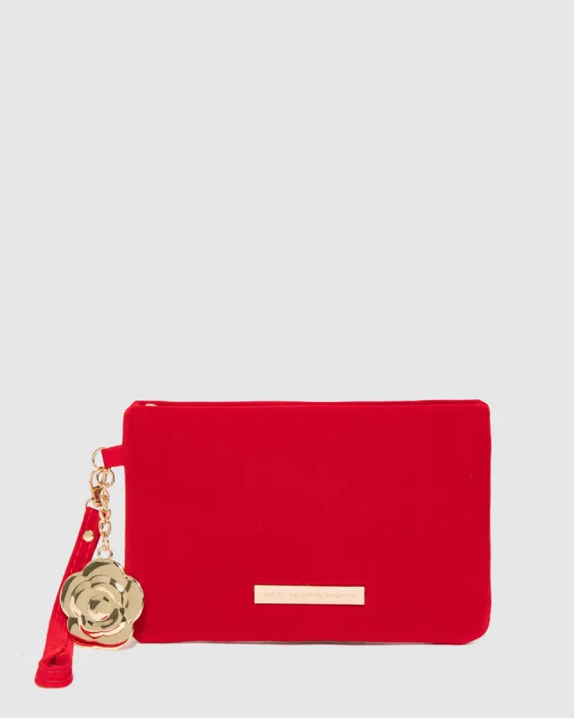 Red Emery Rose Wristlet Clutch Bag sold by Collete Hayman