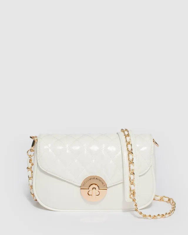 White Adwowa Chain Handle Crossbody Bag sold by Collete Hayman