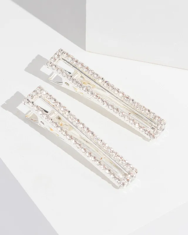 Crystal Silver Hair Slide Pack sold by Collete Hayman