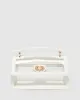 White Luna Flat Top Handle Bag sold by Collete Hayman
