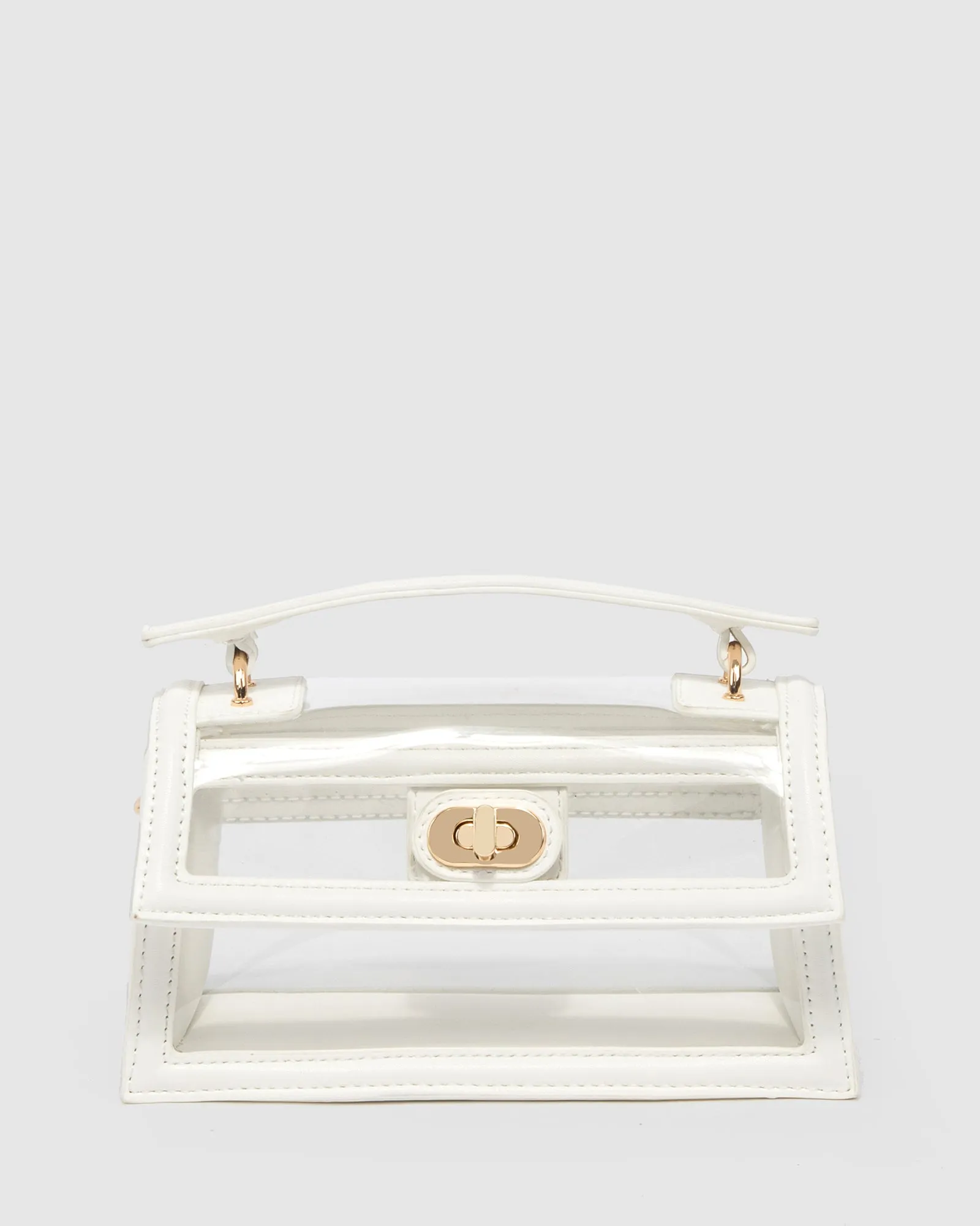 White Luna Flat Top Handle Bag sold by Collete Hayman