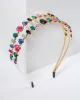 Multi Colour Double Row Crystal Headband sold by Collete Hayman