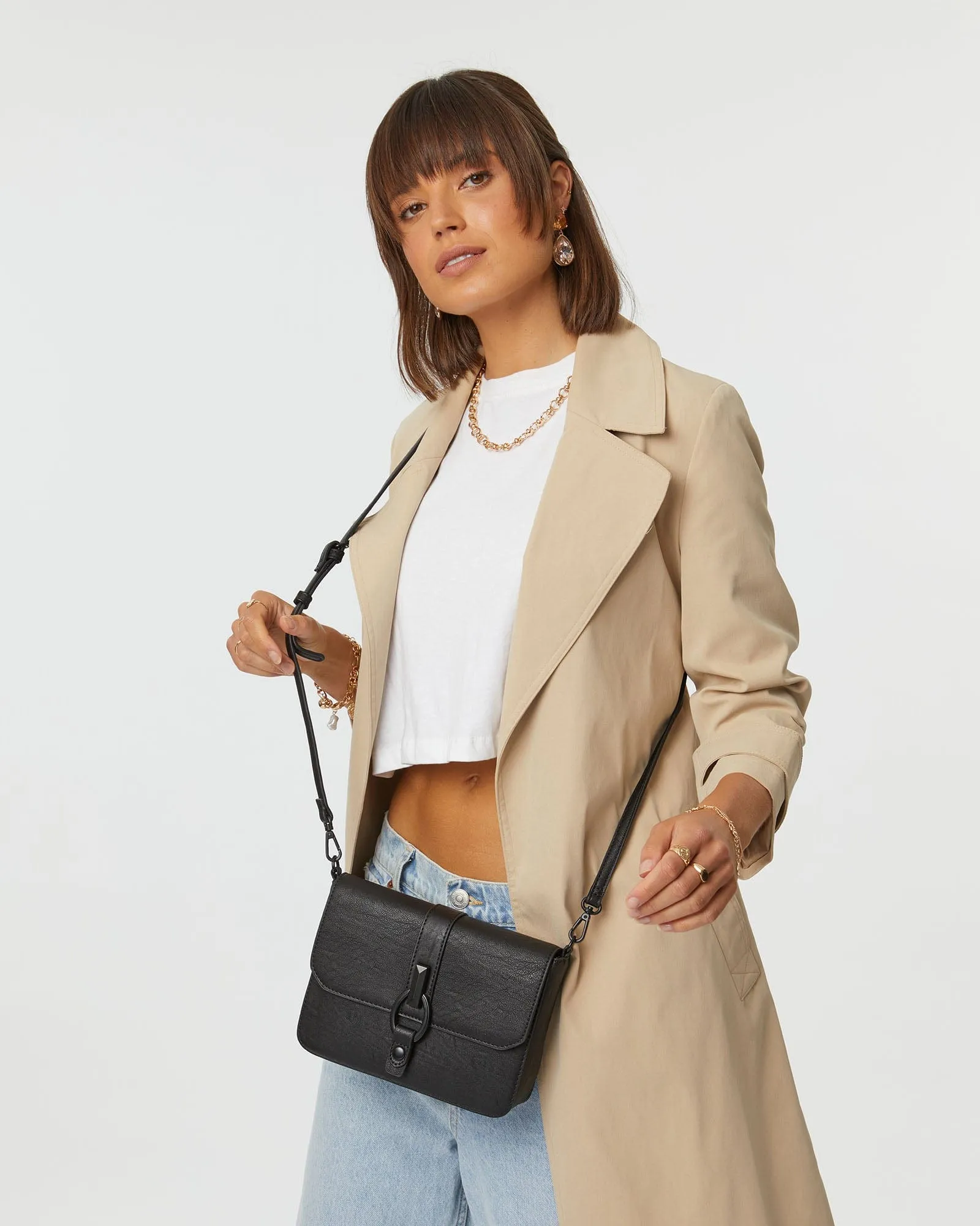 Black Elissa Crossbody Bag sold by Collete Hayman product image thumbnail 2