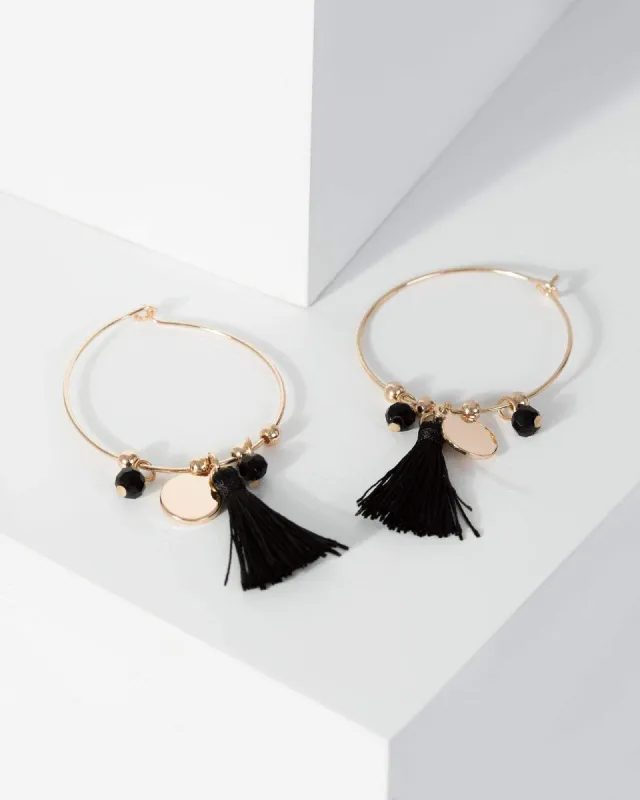 Gold Fine Beaded Hoop Earrings sold by Collete Hayman