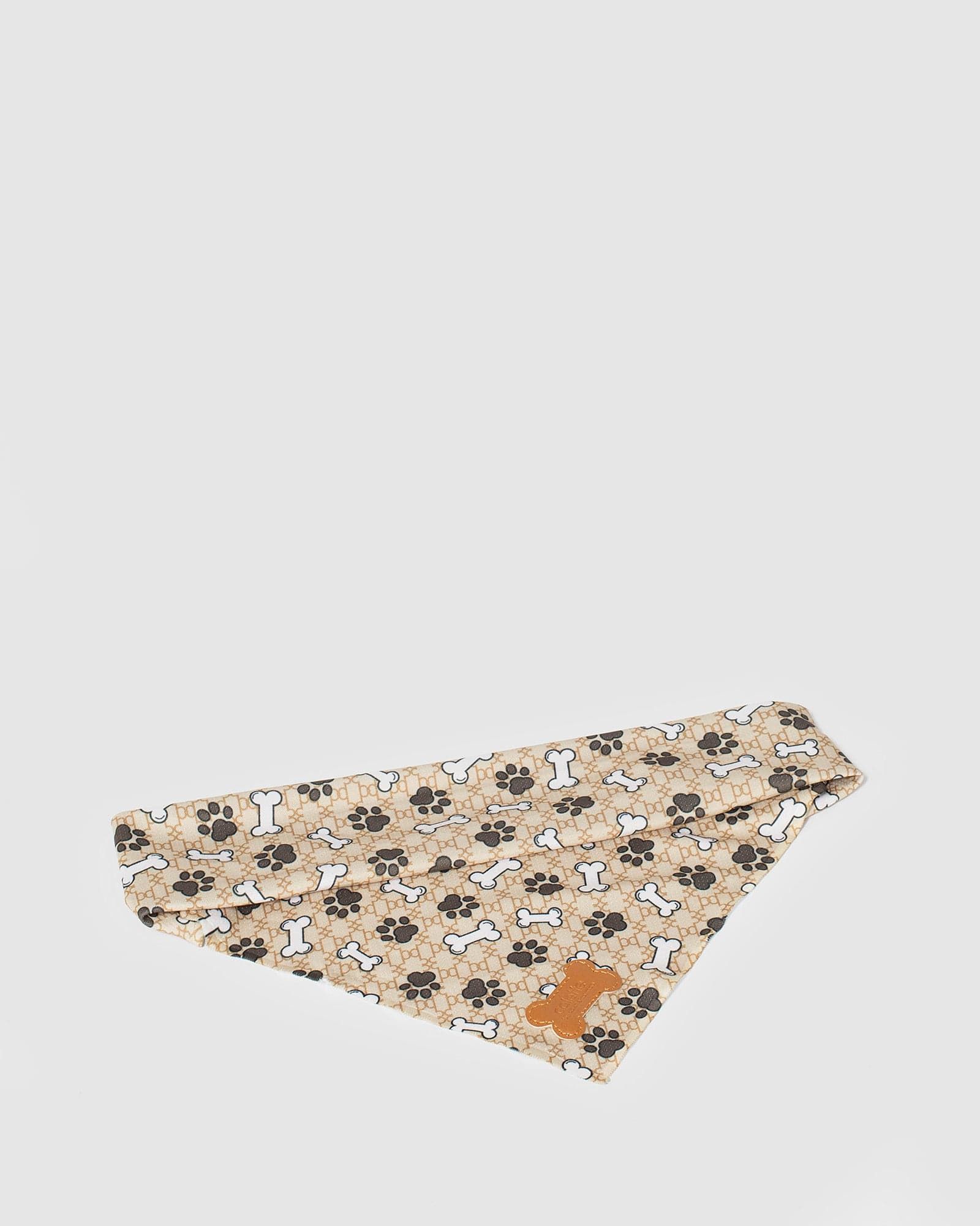 Neutral Paw & Bone Print Pet Bandana sold by Collete Hayman product image thumbnail 3