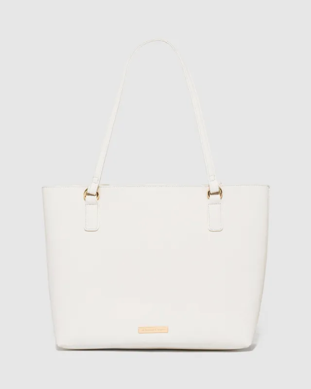 White Angelina Tote Bag sold by Collete Hayman