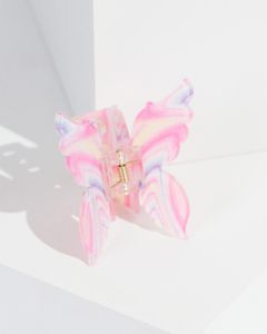 Multi Colour Butt Earringsfly Printed Claw Clip sold by Collete Hayman