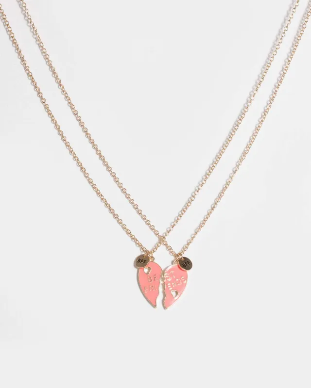 Pink Best Friends Heart Necklace sold by Collete Hayman
