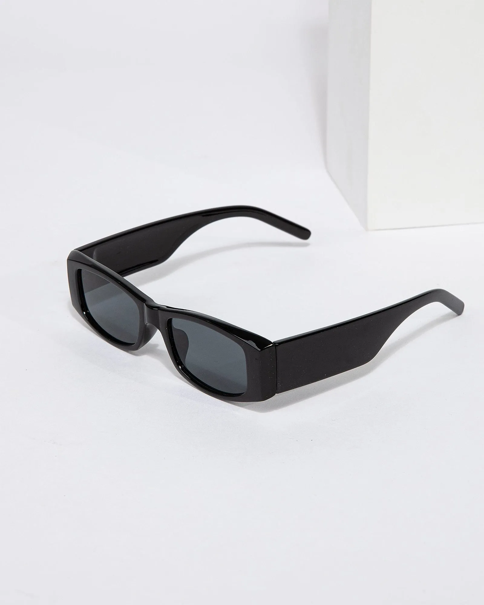 Black Rectangle Thick Framed Sunglasses sold by Collete Hayman product image thumbnail 2