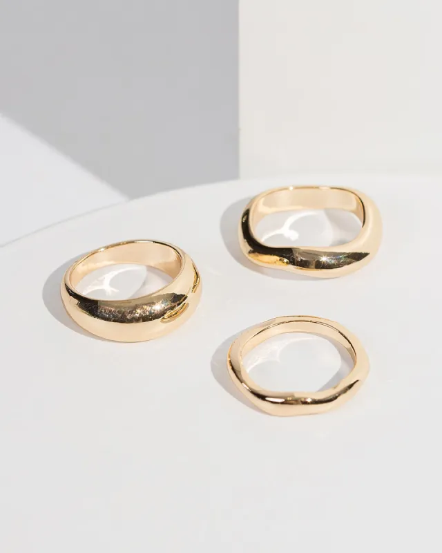 Gold Wavy Ring Pack sold by Collete Hayman