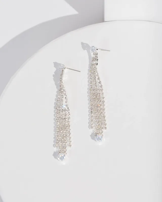 Silver Crystal Earrings sold by Collete Hayman