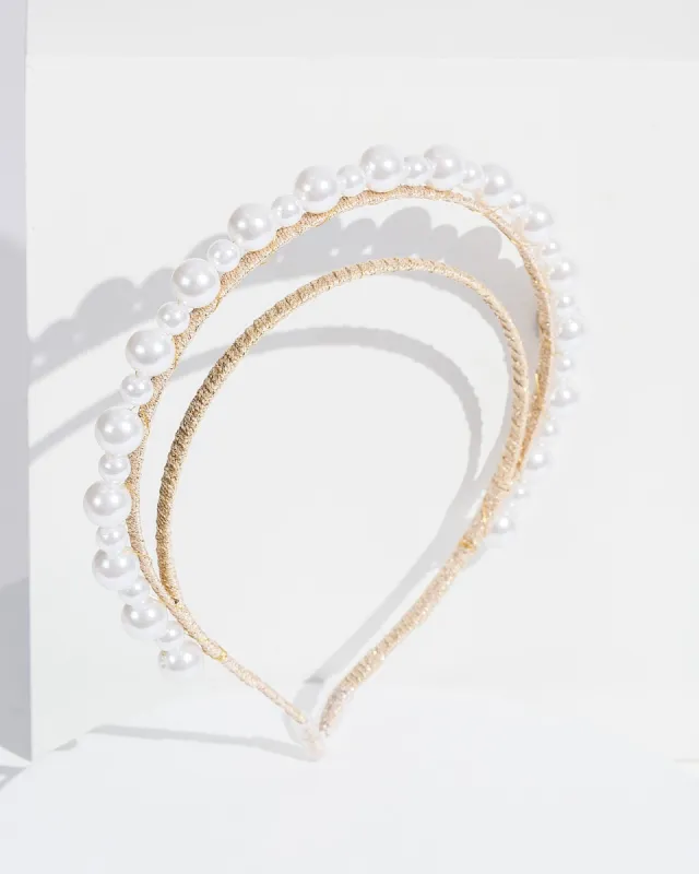 Pearl Detail Halo Headband sold by Collete Hayman