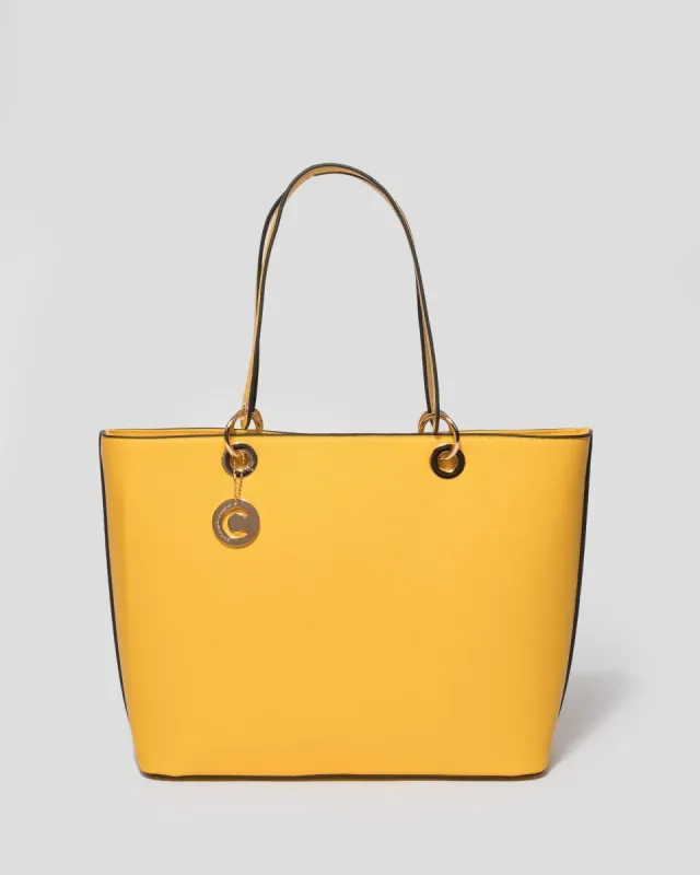 Yellow Maria Logo Tote Bag sold by Collete Hayman