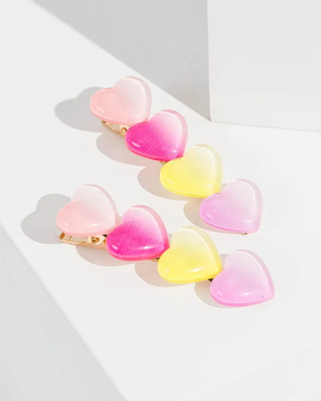 2 Pack Love Heart Hair Slides sold by Collete Hayman