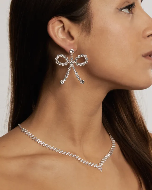 Crystal Small Bow Earrings sold by Collete Hayman