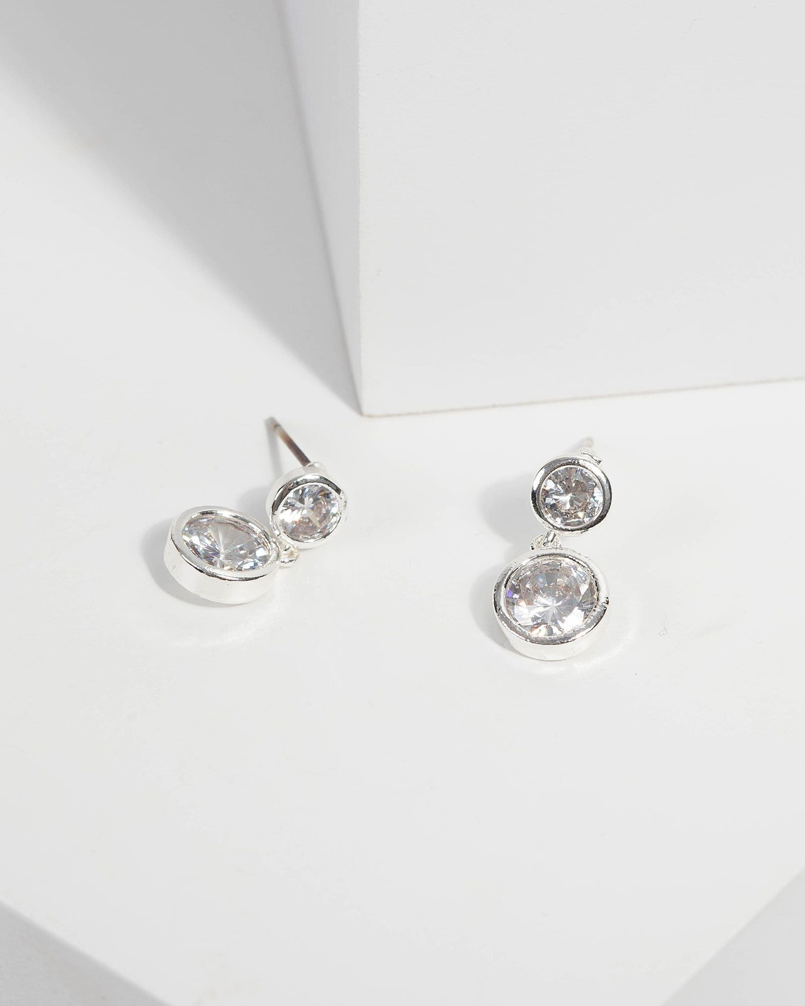 Crystal Double Cubic Zirconia Drop Earrings sold by Collete Hayman