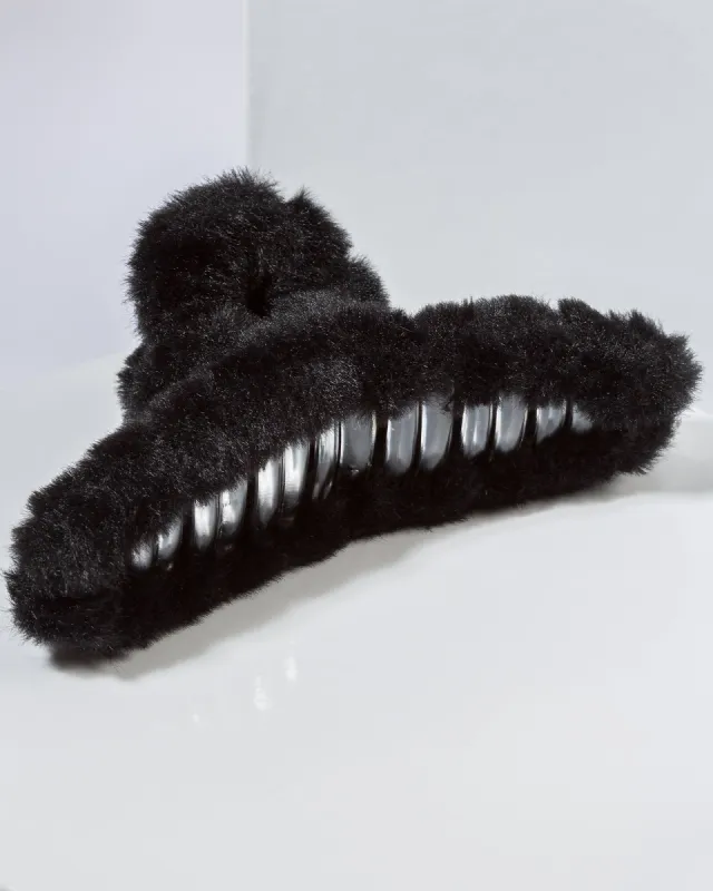 Black Fluffy Loop Claw Clip sold by Collete Hayman