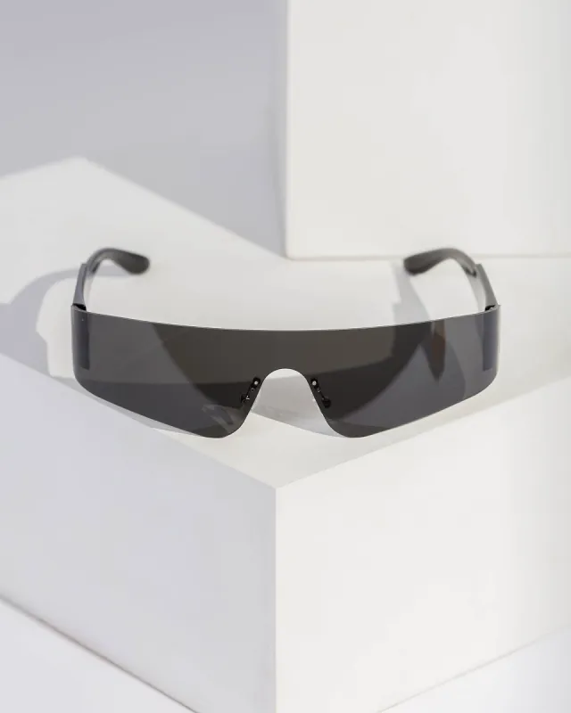 Black Wrap Around Racer Sunglasses sold by Collete Hayman